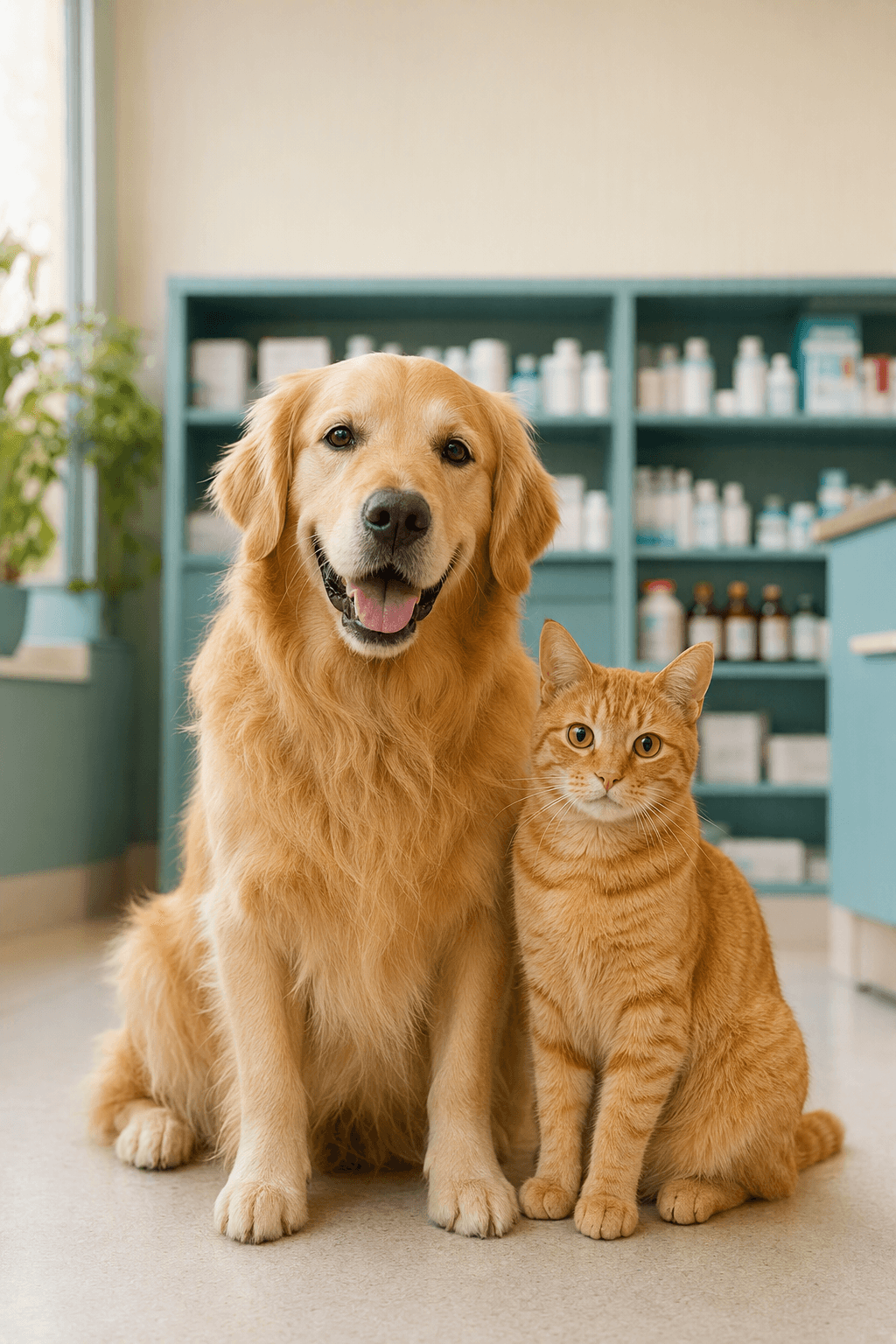 Happy dog and cat at Waggy Tails Pet Care
